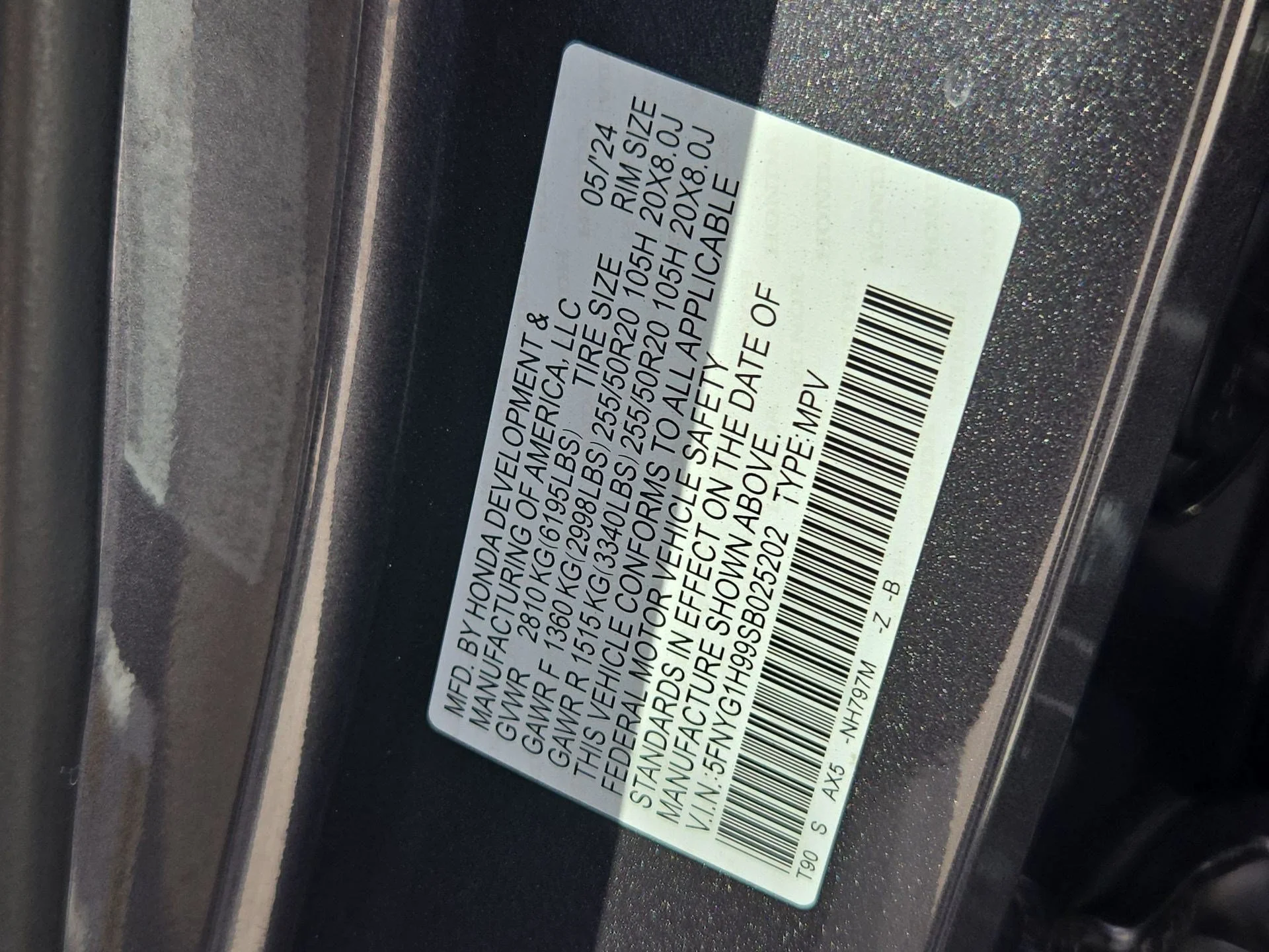 Certified Used 2025 Modern Steel Metallic Honda Black Edition image 34