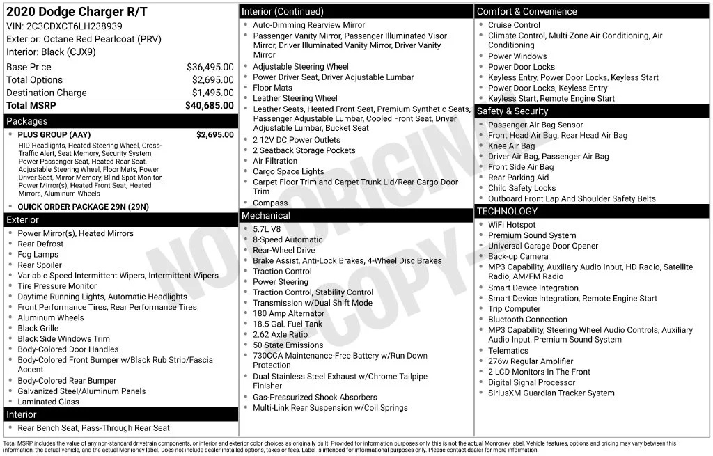 Certified Used 2020 Red Dodge R/T image 7