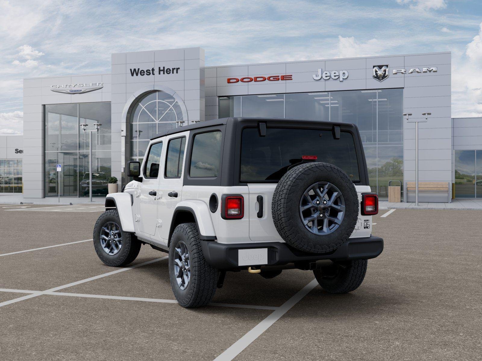 New 2026 Bright White Clear-Coat Exterior Paint Jeep WRANGLER 4-DOOR 85TH ANNIVERSA image 3