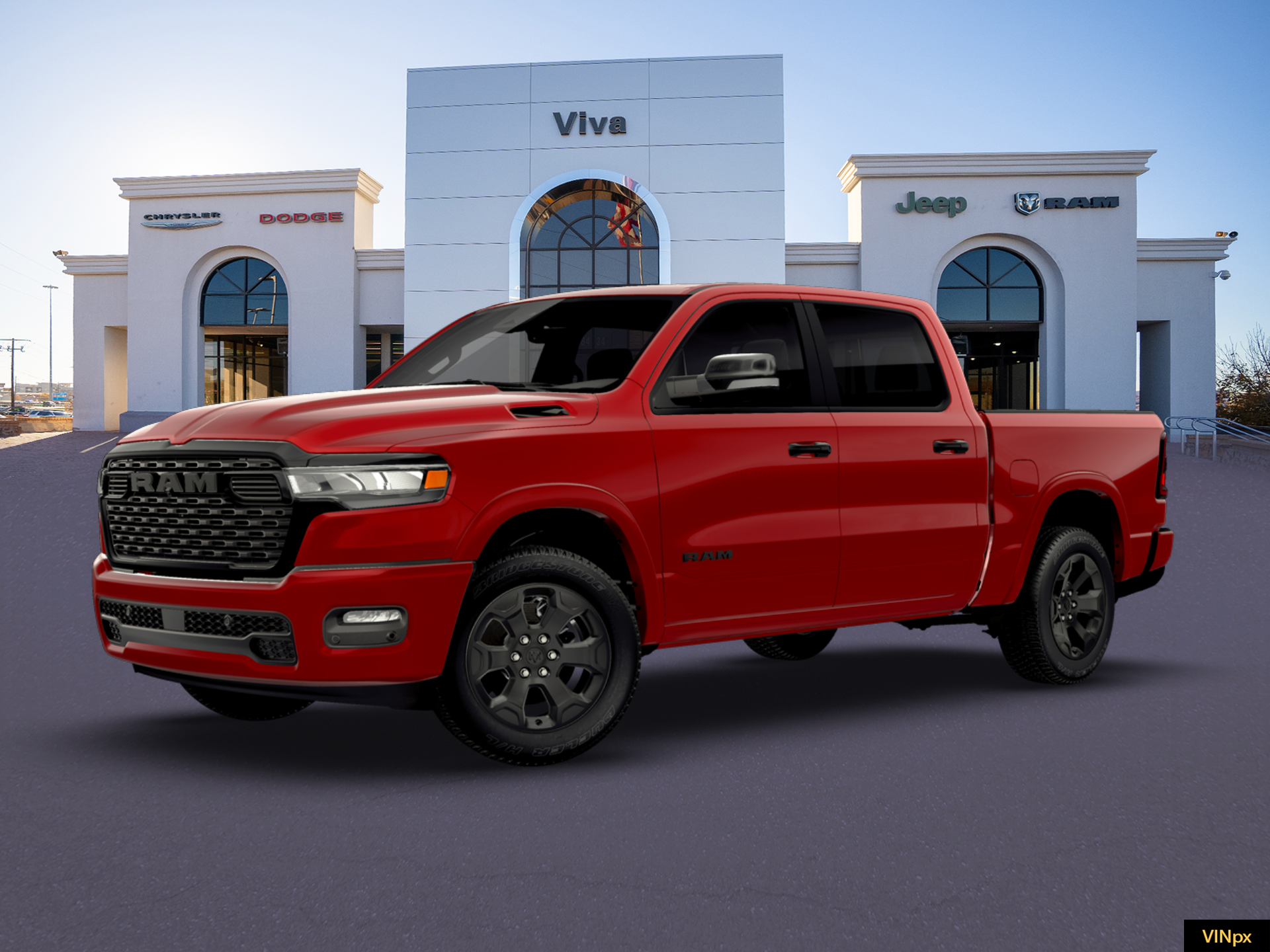 New 2026 Molten Red Pearl-Coat Exterior Paint RAM Big Horn/Lone Star image 2