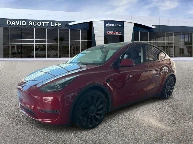 Used 2023 Red Tesla Performance image 4