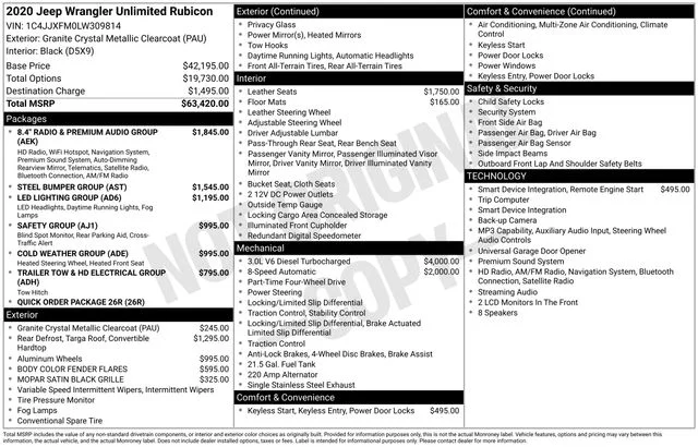 Used 2020 Gray Jeep Unlimited Rubicon image 18