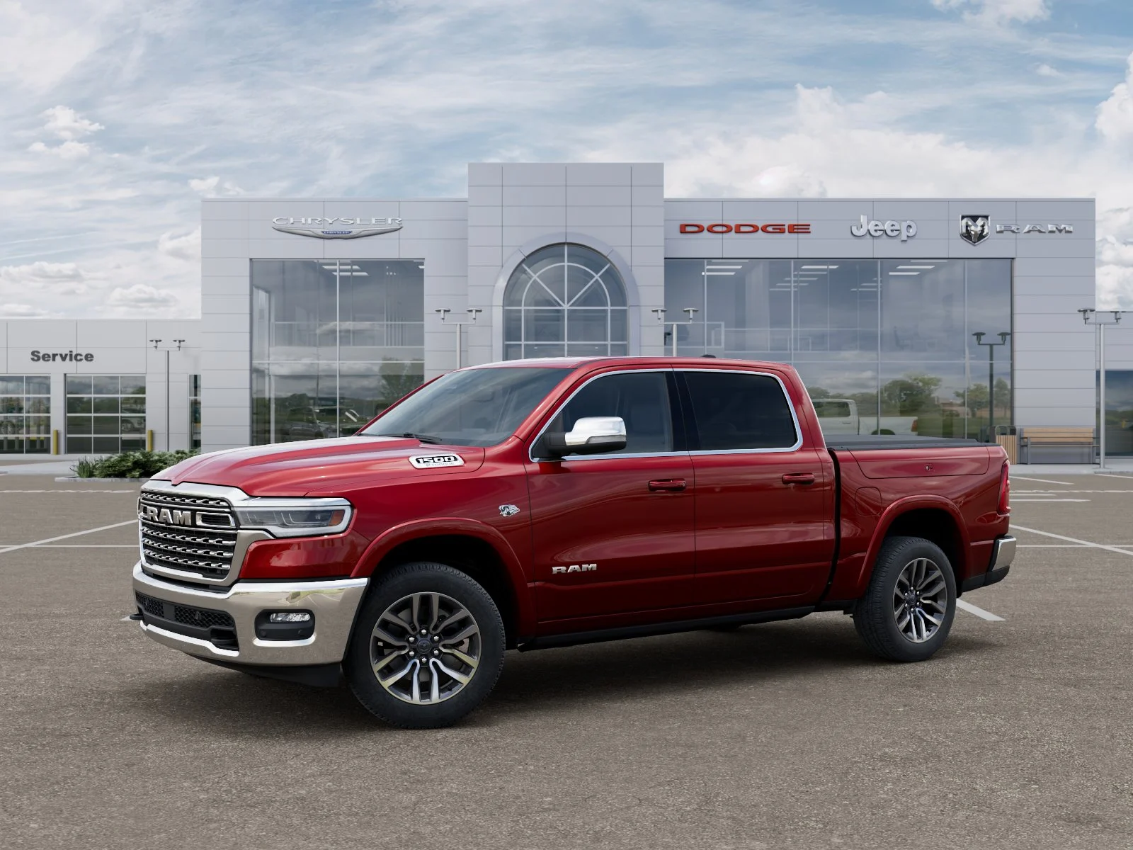 New 2026 Molten Red Pearl-Coat Exterior Paint RAM Longhorn image 36