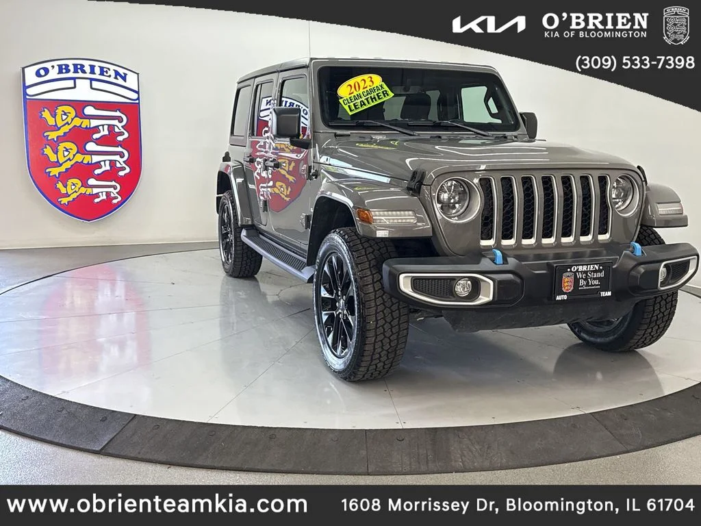 Used 2023 Gray Clearcoat Jeep Sahara 4xe image 1