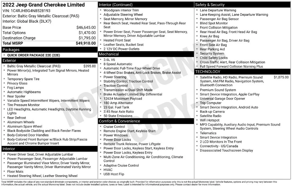 Used 2022 Gray Jeep Limited image 22