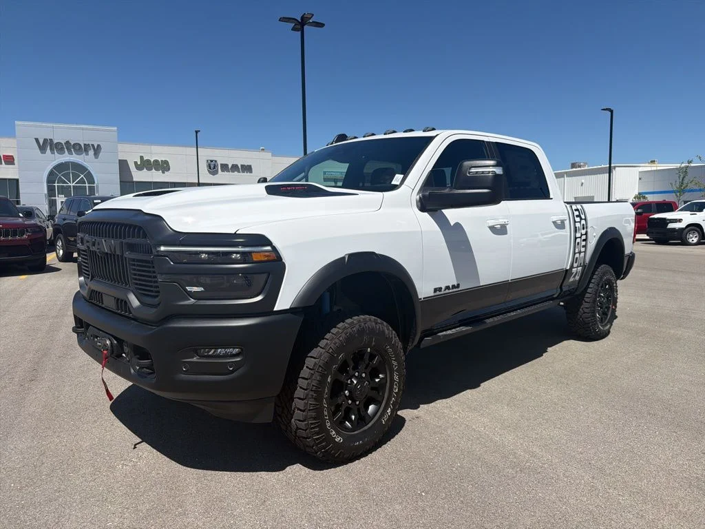 Bright White Clear-Coat Exterior Paint 2026 RAM 2500 Power Wagon Crew Cab 4WD Pickup Truck Four-Wheel Drive