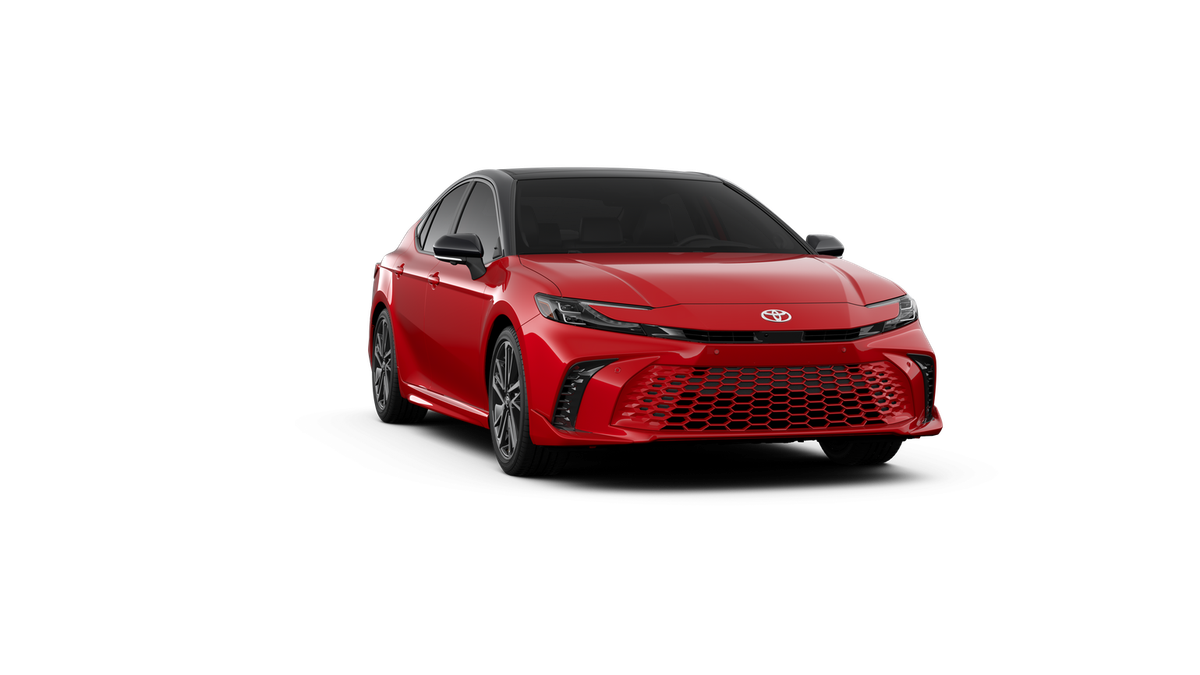 New 2026 Supersonic Red with Midnight Black Metallic roof Toyota XSE image 16