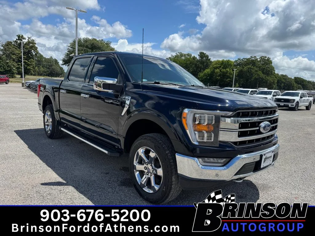 Used 2021 Antimatter Blue Metallic Ford LARIAT image 3