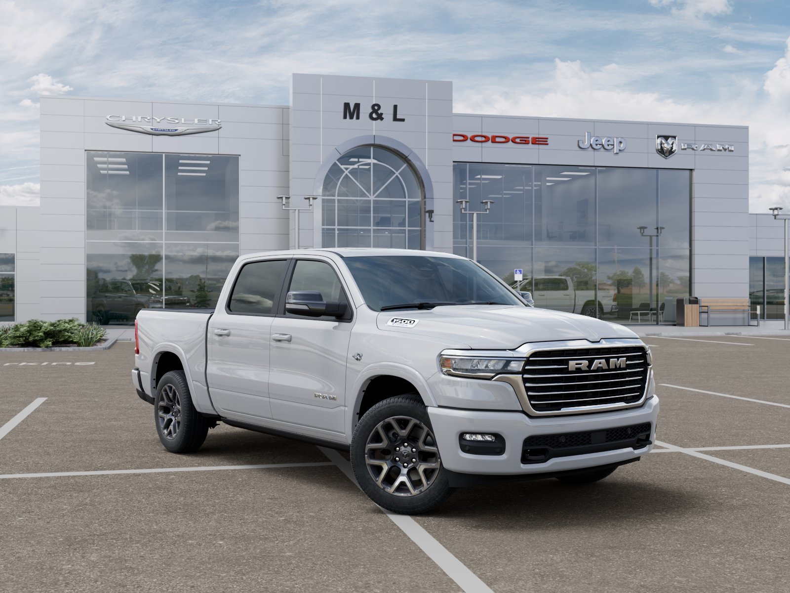 New 2026 Bright White Clear-Coat Exterior Paint RAM Laramie image 27