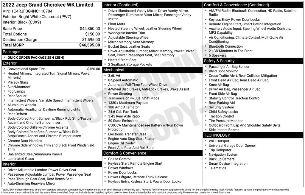 Used 2022 White Jeep Limited image 6