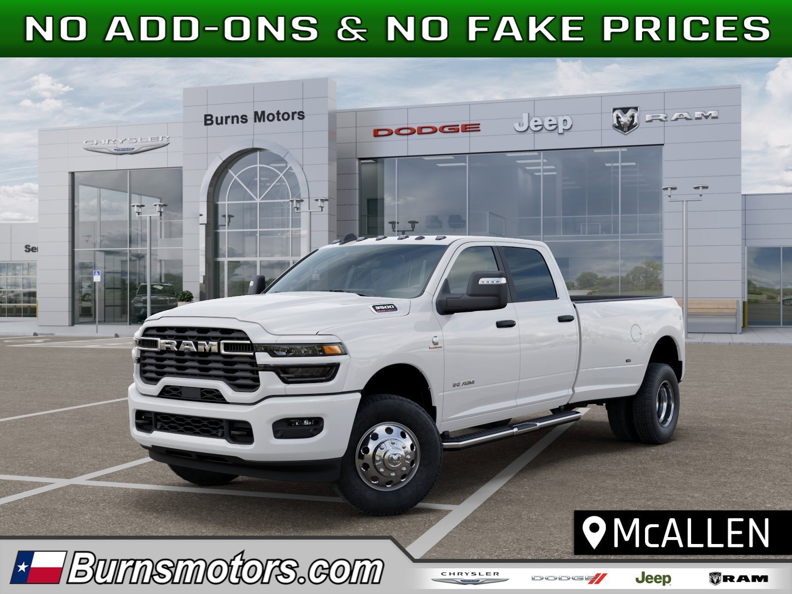 New 2026 Bright White Clear-Coat Exterior Paint RAM Lone Star Dually image 1