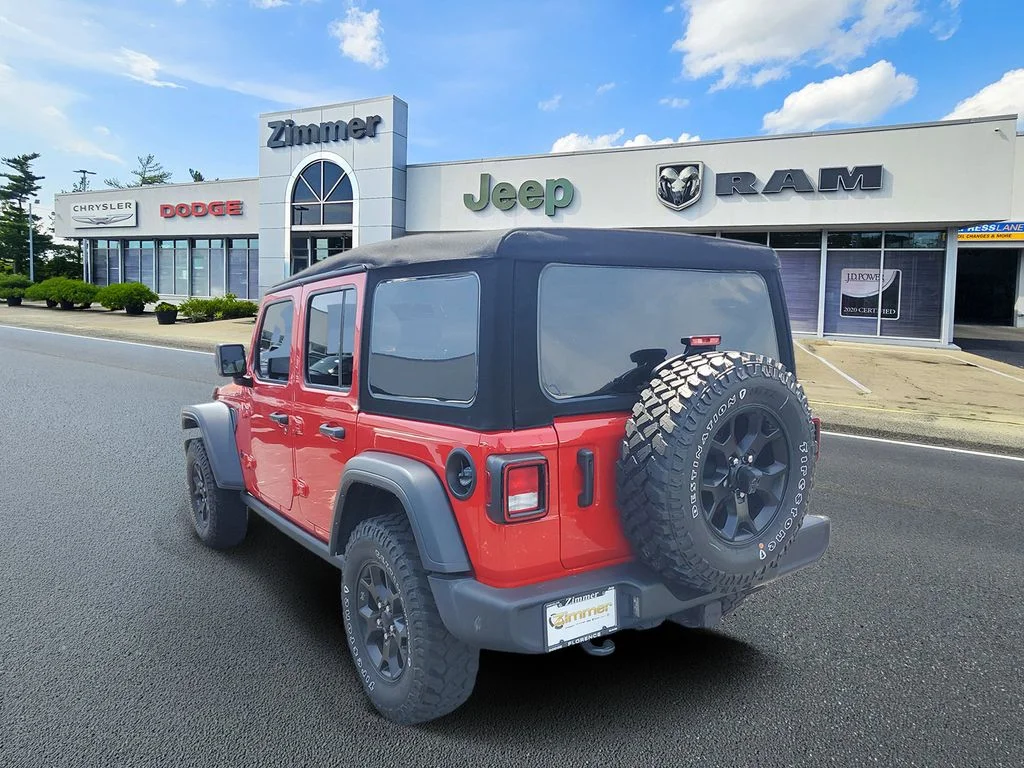 Used 2022 Red Jeep Unlimited Willys image 3