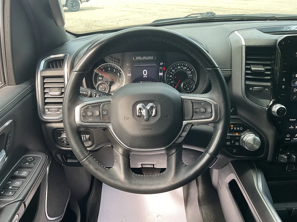 Used 2024 Diamond Black Crystal Pearl Coat Ram Laramie image 11