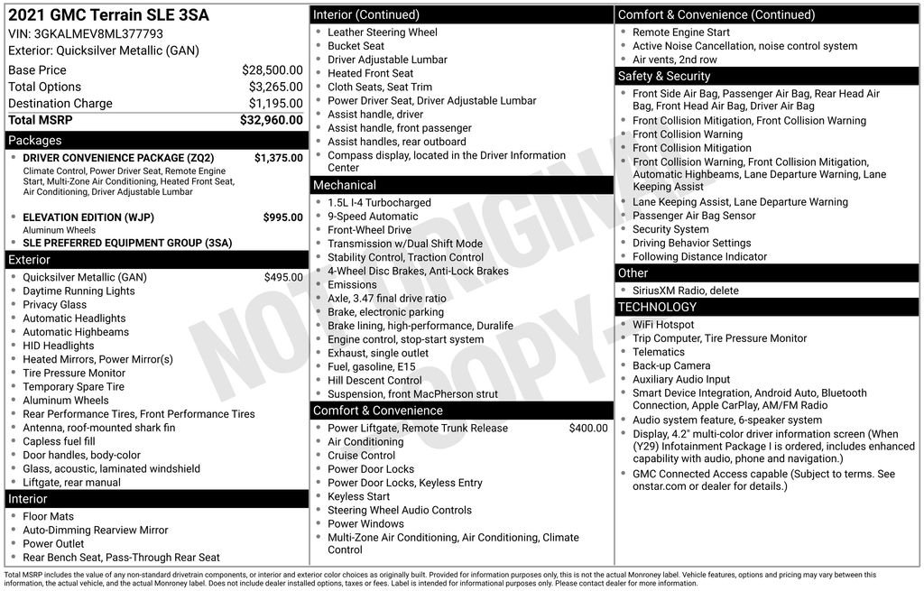 Used 2021 Silver GMC SLE image 23