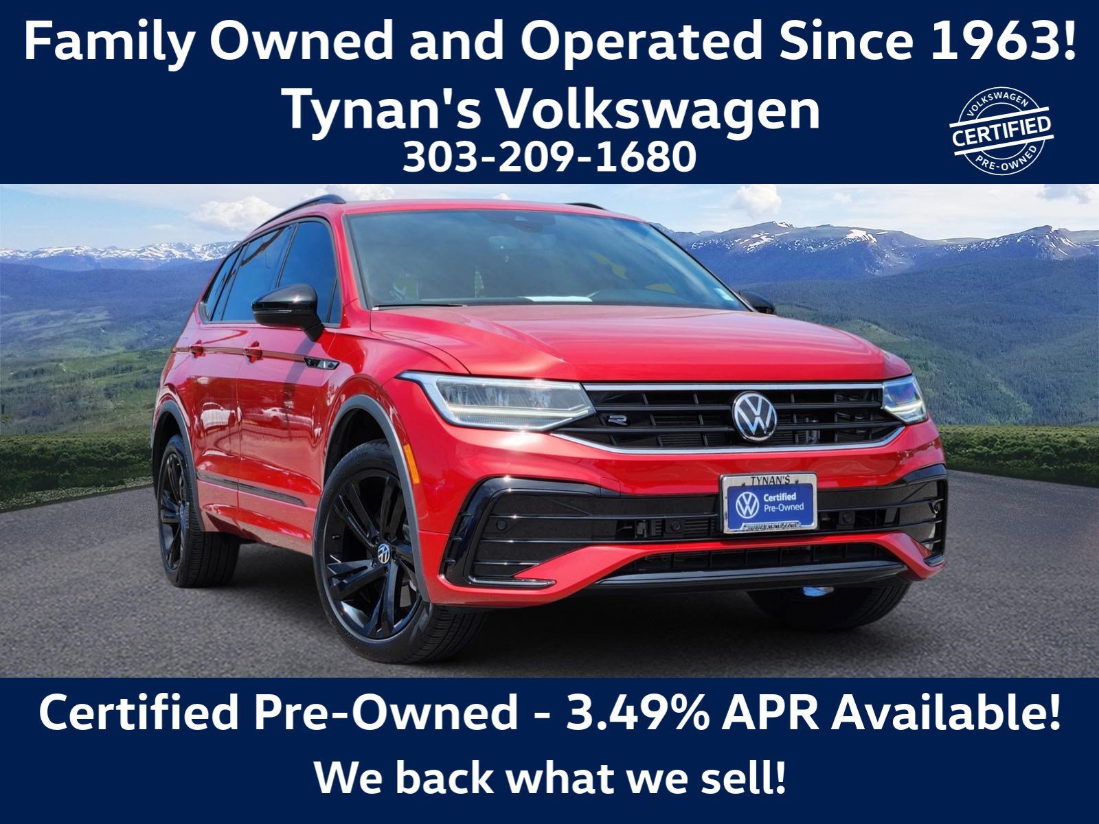 Certified Used 2024 Red Volkswagen 2.0T SE R-Line Black image 1