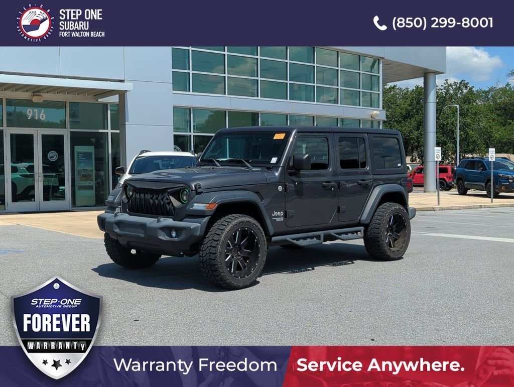 Used 2020 Gray Jeep Unlimited Sport S image 1