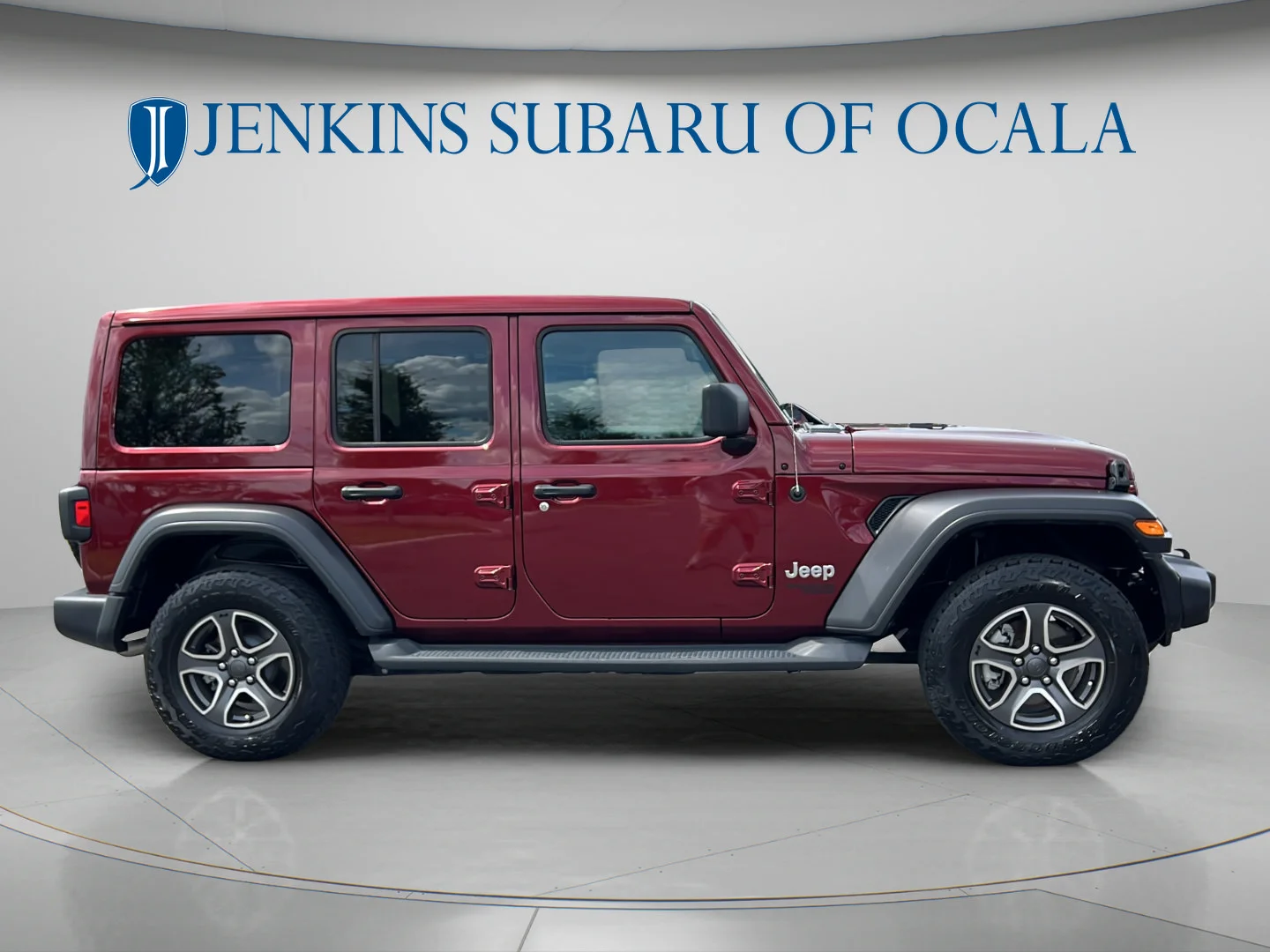 Used 2021 Snazzberry Pearlcoat Jeep Unlimited Sport S image 2