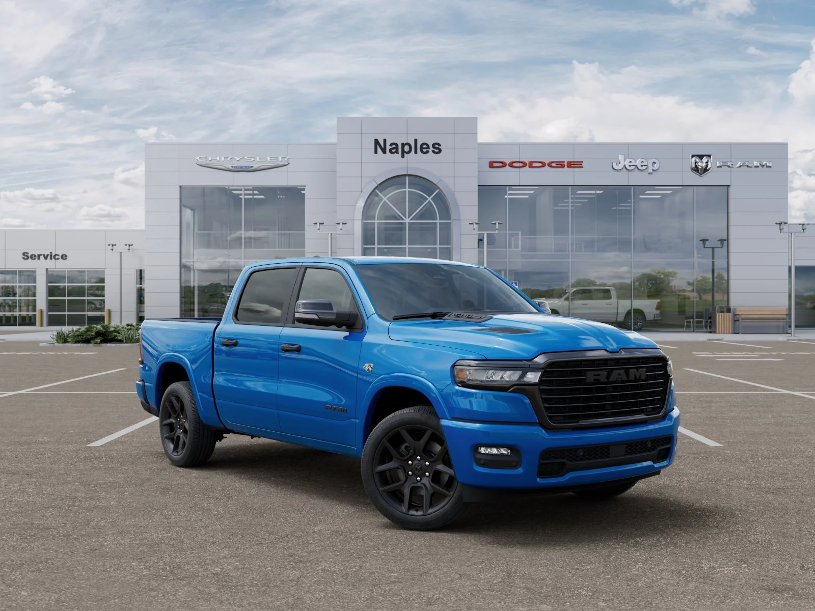 New 2026 Hydro Blue Pearl-Coat Exterior Paint RAM Laramie image 5