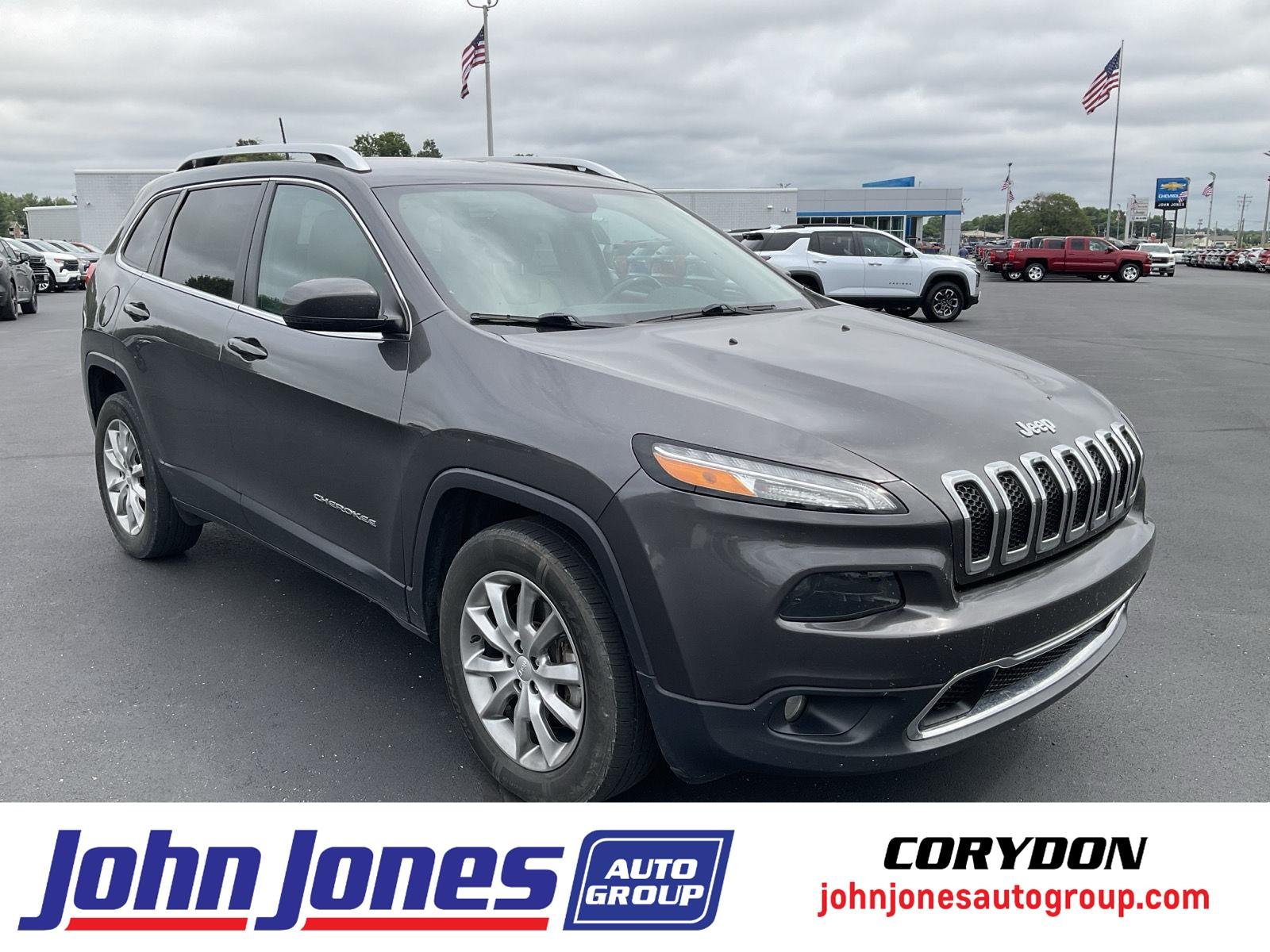 Used 2018 Granite Crystal Metallic Clearcoat Jeep Limited image 1
