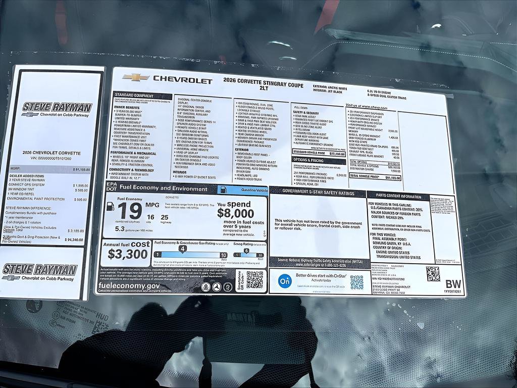 New 2026 Chevrolet Corvette Stingray 2D Coupe