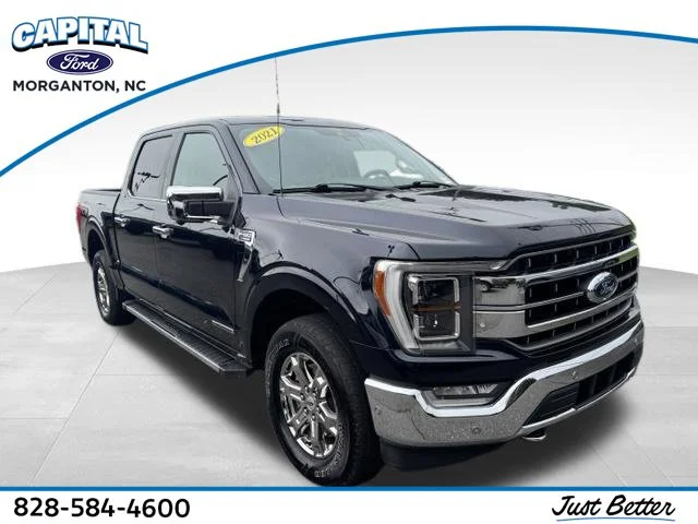 Used 2021 Blue Ford Lariat image 1