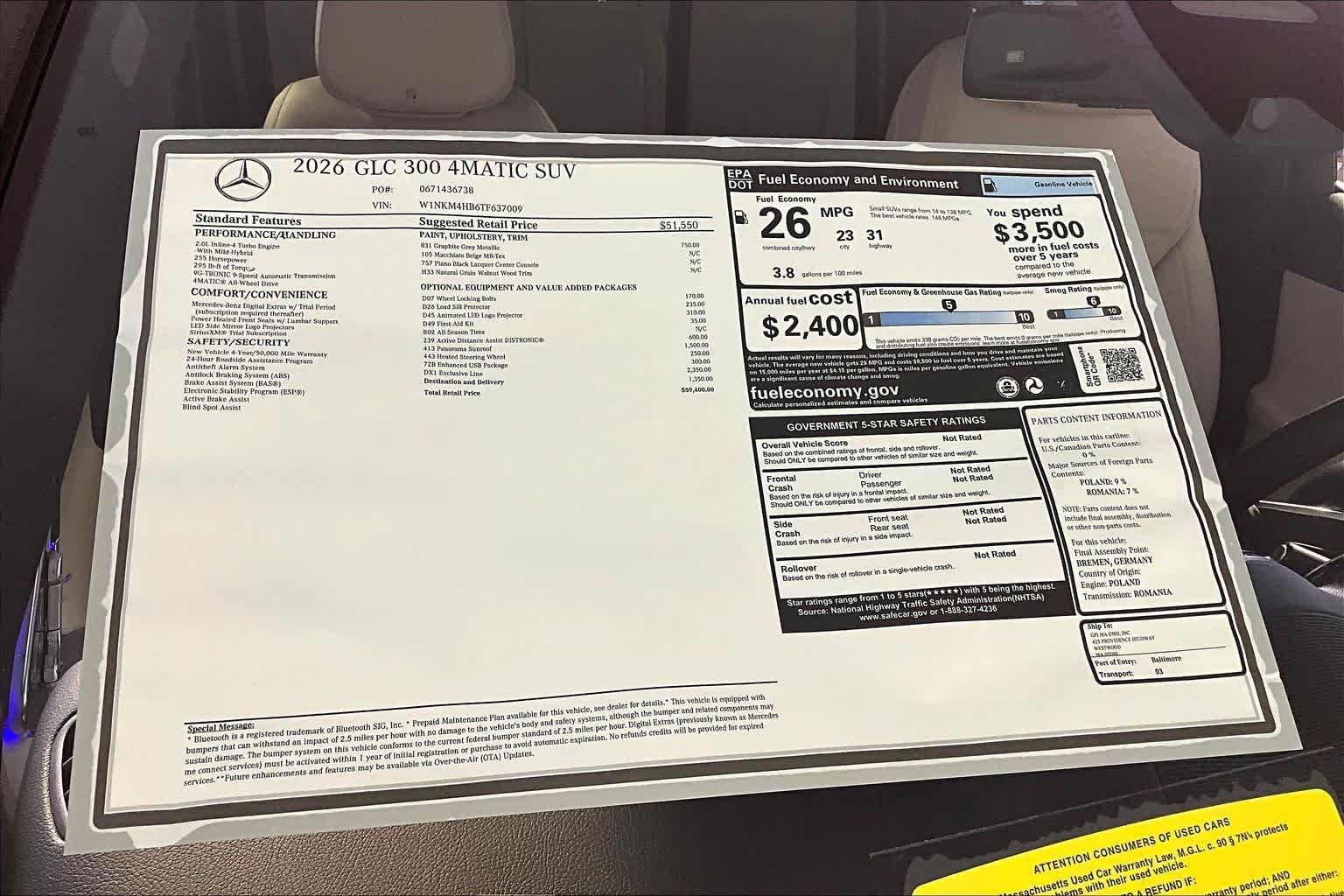 New 2026 Graphite Grey Metallic Mercedes-Benz GLC 300 image 18