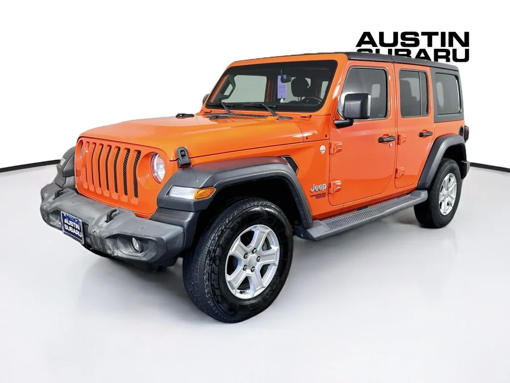 Used 2018 Orange Jeep Unlimited Sport S image 3