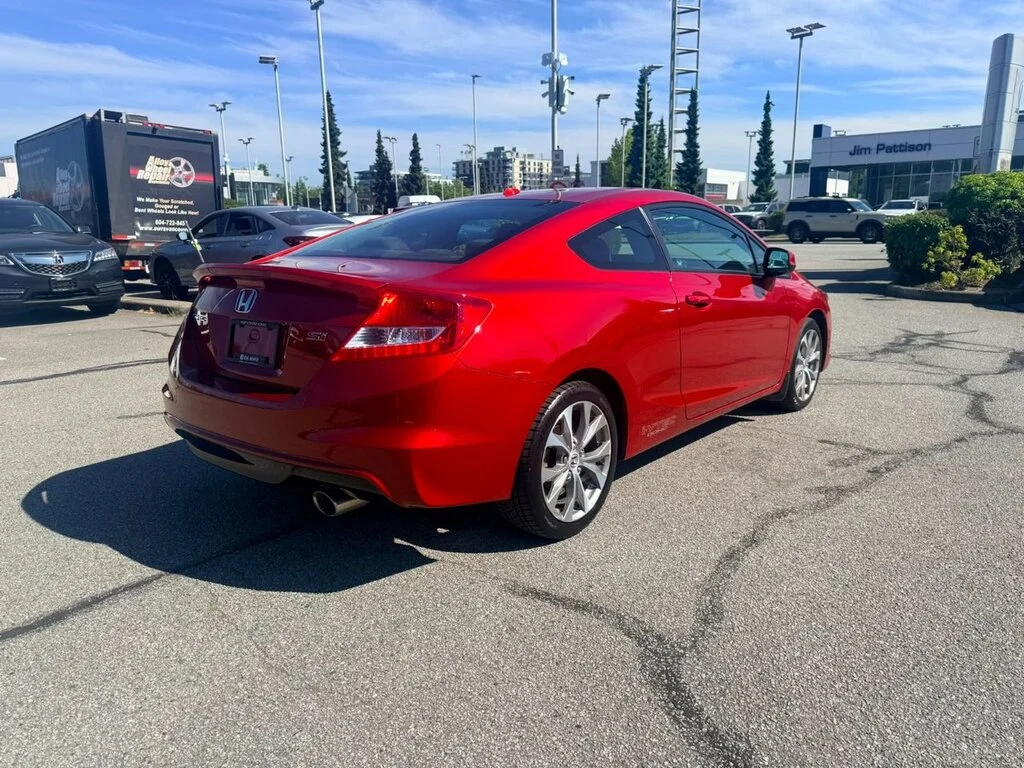 Used 2012 Sunburst Orange Pearl Honda Coupe Si-VSA Navi 6sp Dilawri Certified   Local BC image 5