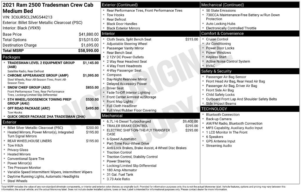 Used 2021 Silver Ram Tradesman image 2