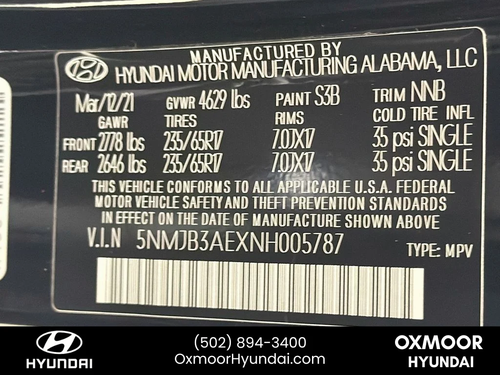 Used 2022 Phantom Black Hyundai SEL image 31
