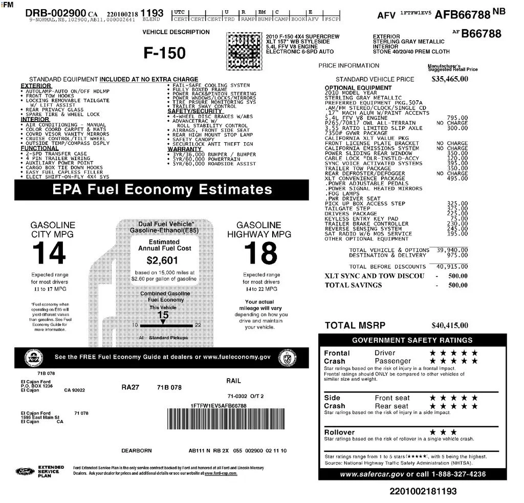 Used 2010 White Ford XLT image 2