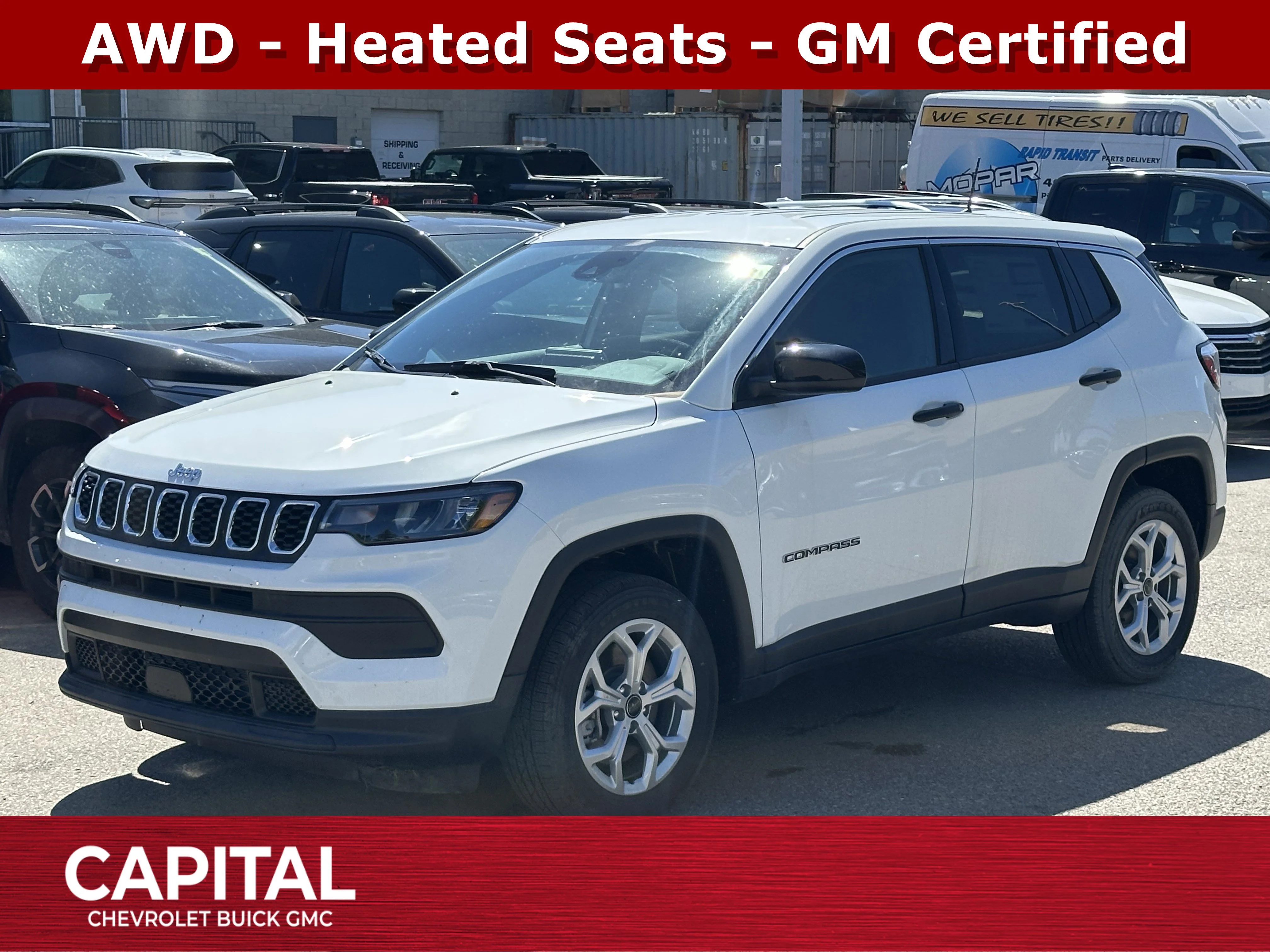 Certified Used 2026 Bright White Jeep Sport image 1