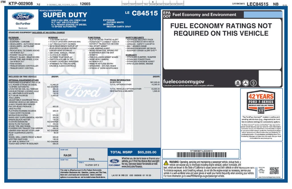 Used 2020 White Ford XLT image 2