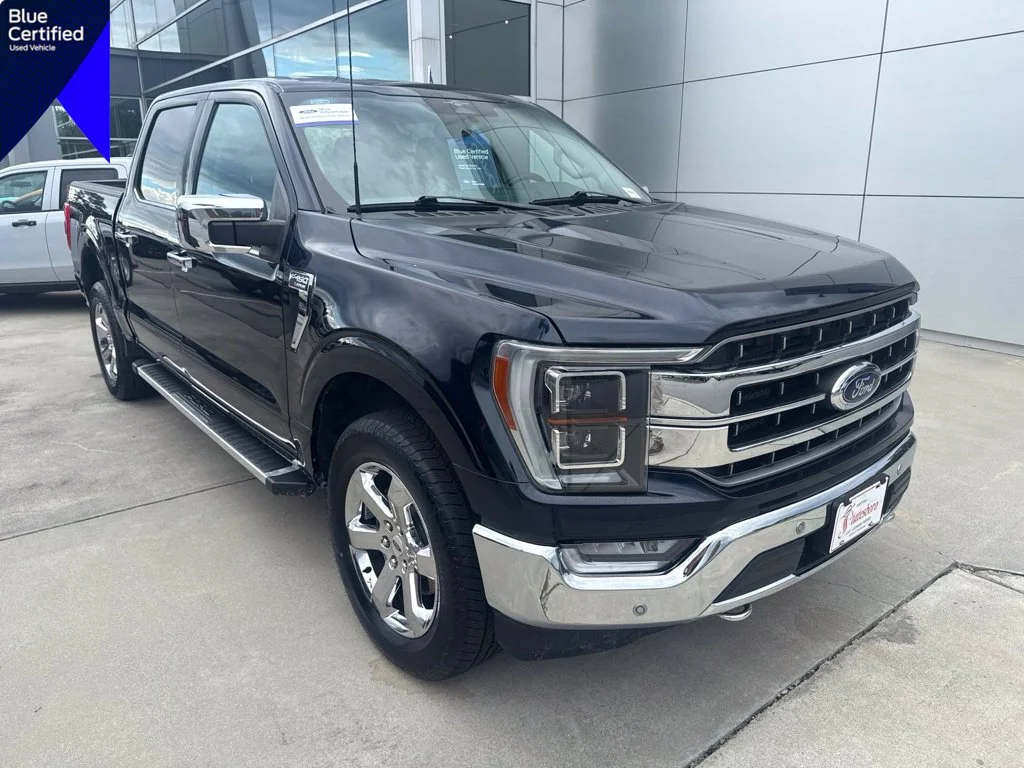 Certified Used 2023 Antimatter Blue Metallic Ford Lariat image 1