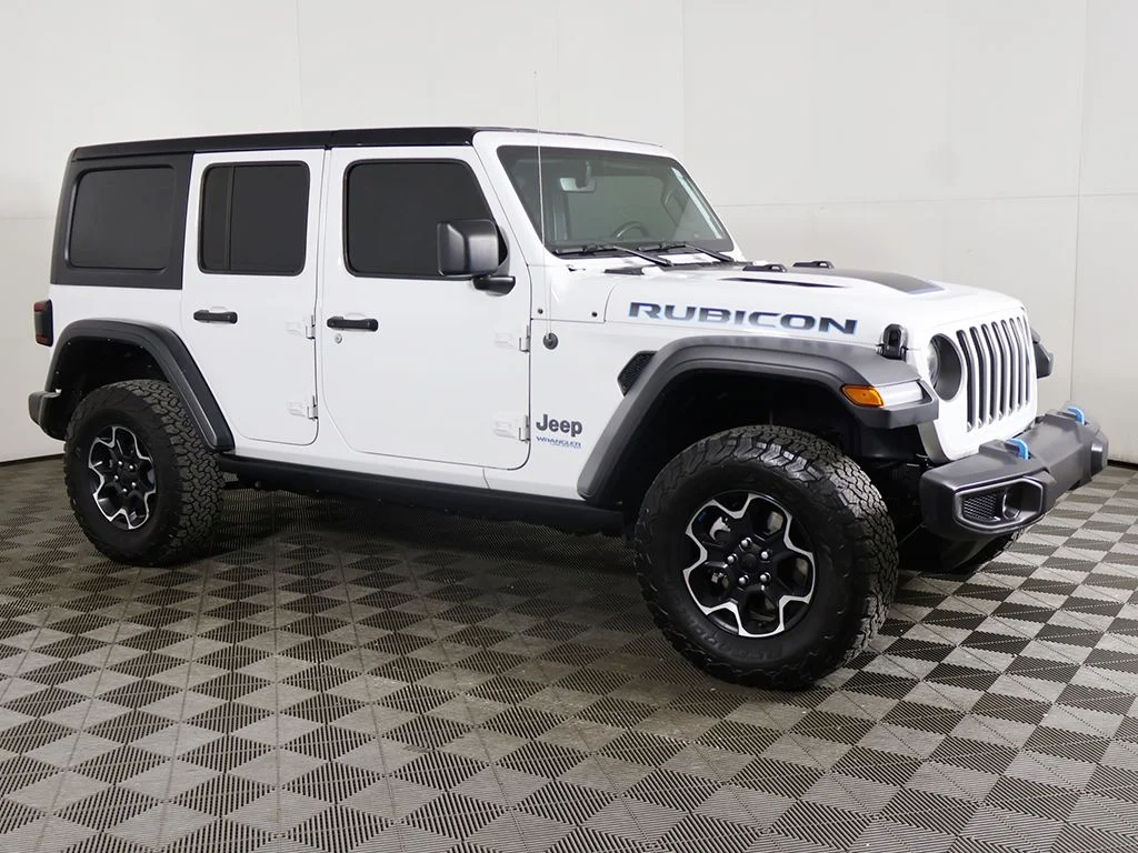 Used 2022 White Jeep Unlimited Rubicon 4xe image 22