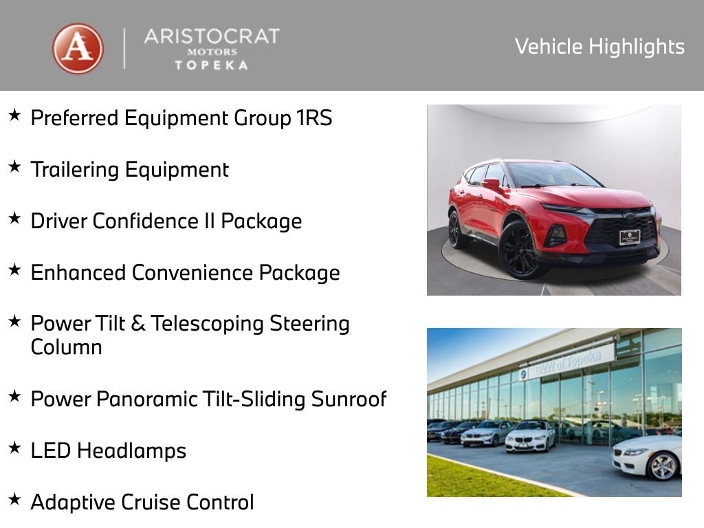 Used 2021 Chevrolet Blazer RS with VIN 3GNKBKRS9MS573276 for sale in Kansas City