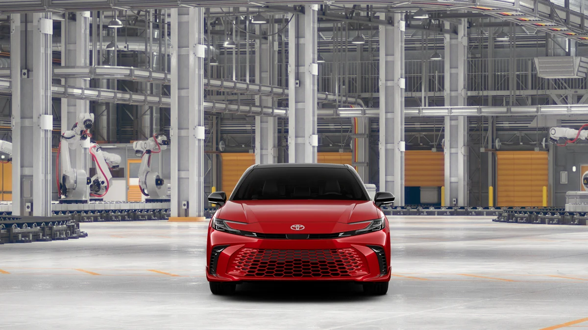 New 2026 Supersonic Red with Midnight Black Metallic roof Toyota XSE image 17