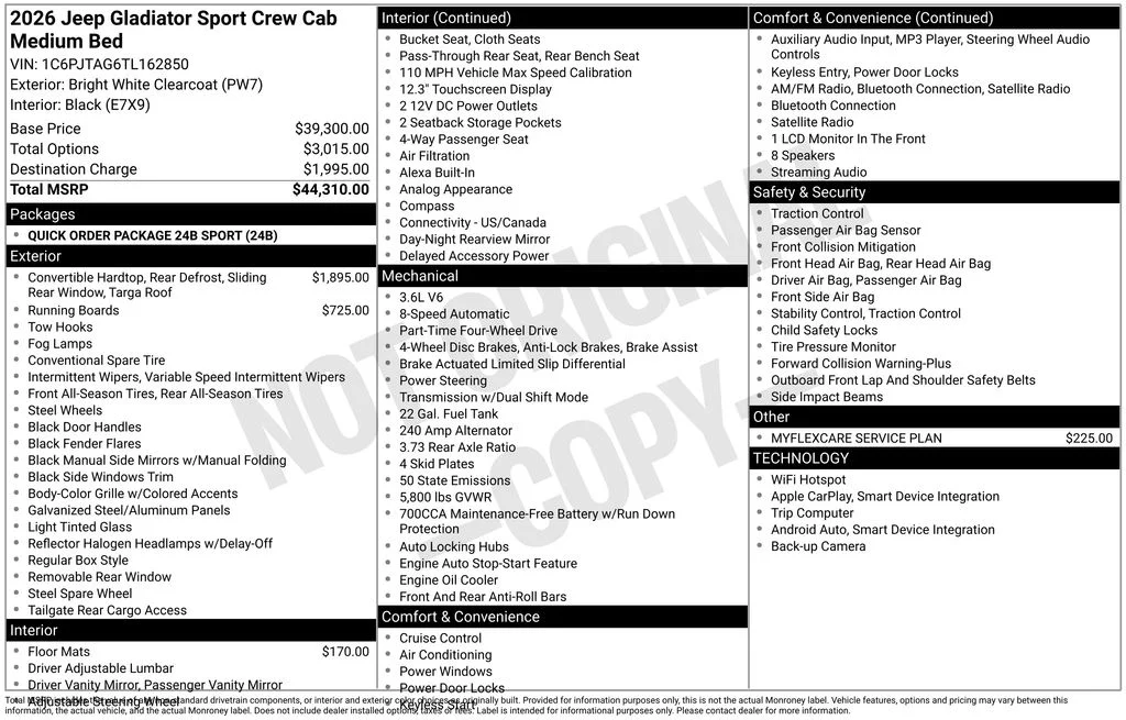 New 2026 Bright White Clear-Coat Exterior Paint Jeep Sport image 7