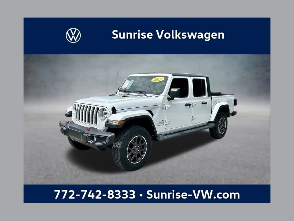 Used 2022 Bright White Clearcoat Jeep Overland image 1