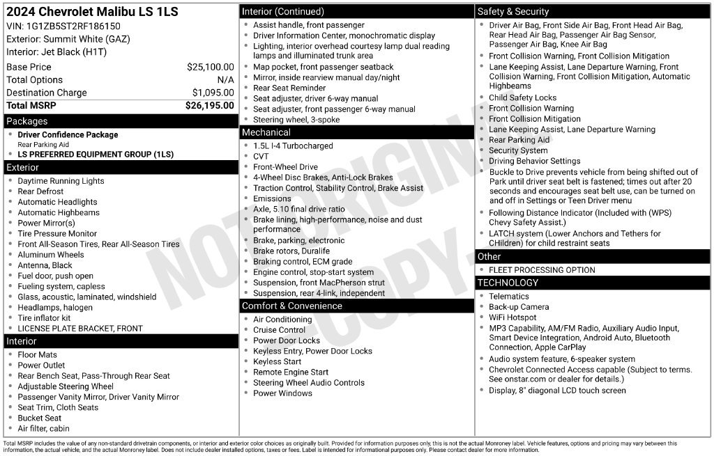 Used 2024 White Chevrolet LS image 24