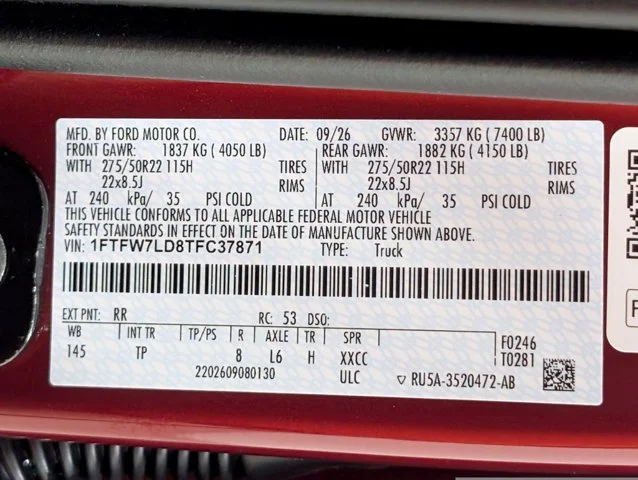 New 2026 Ruby Red Metallic Tinted Clearcoat Ford Platinum® image 72