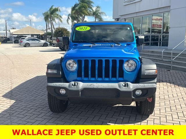 Used 2021 Blue Jeep Unlimited Sport S image 3