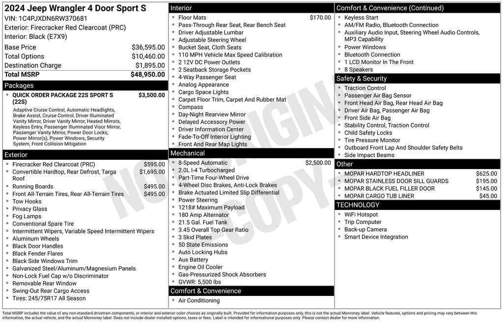 Used 2024 Red Jeep Sport S image 6