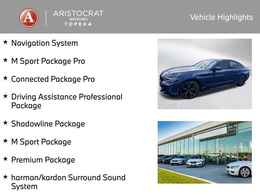 Used 2023 Blue BMW 530i xDrive image 2