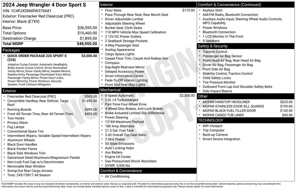 Certified Used 2024 Red Jeep Sport S image 6