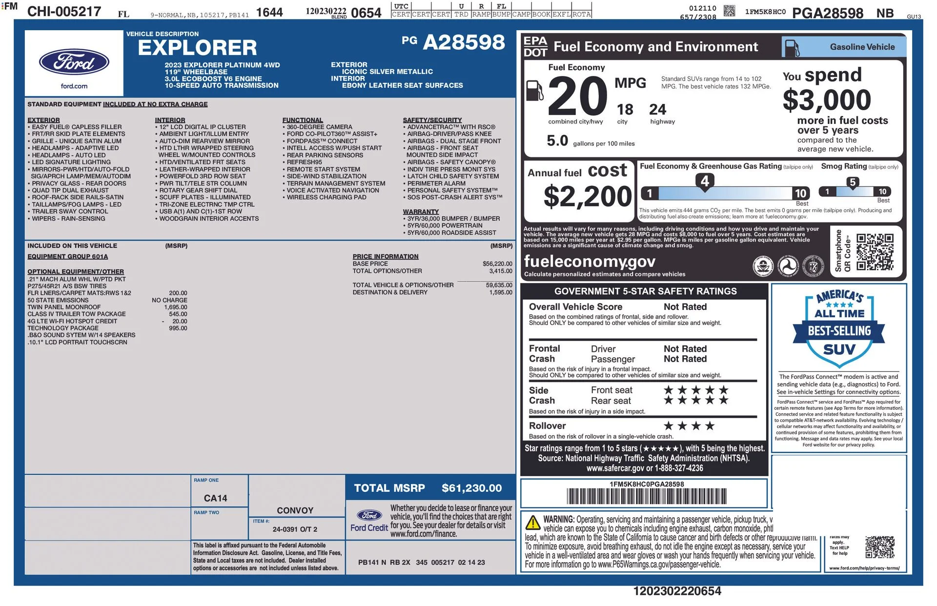 Used 2023 Silver Ford Platinum image 43