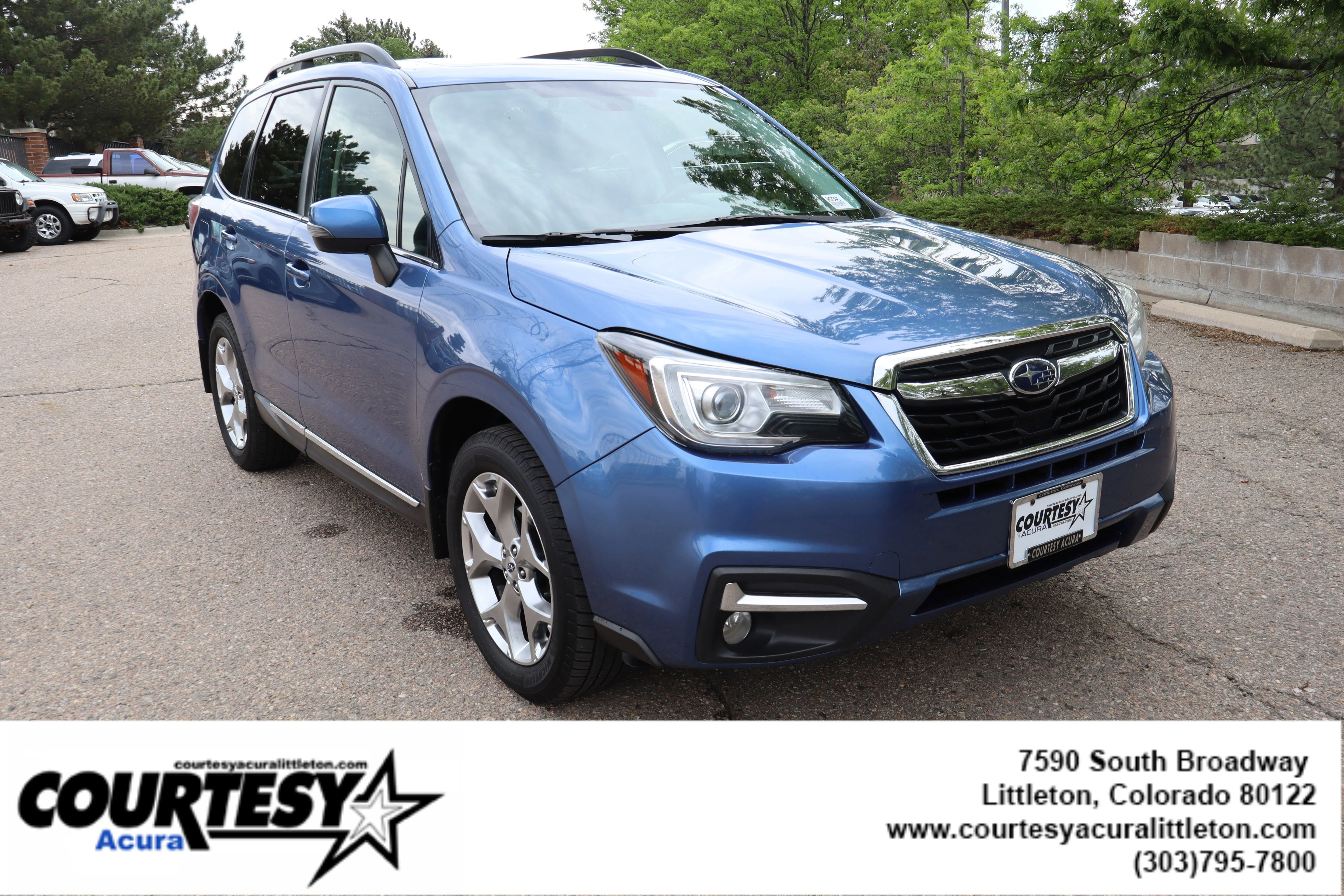 Used 2018 Quartz Blue Pearl Subaru Touring image 8