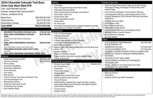 Used 2024 Red Chevrolet Trail Boss image 24