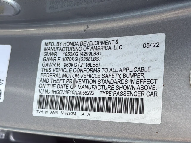 Used 2022 Gray Honda LX image 33