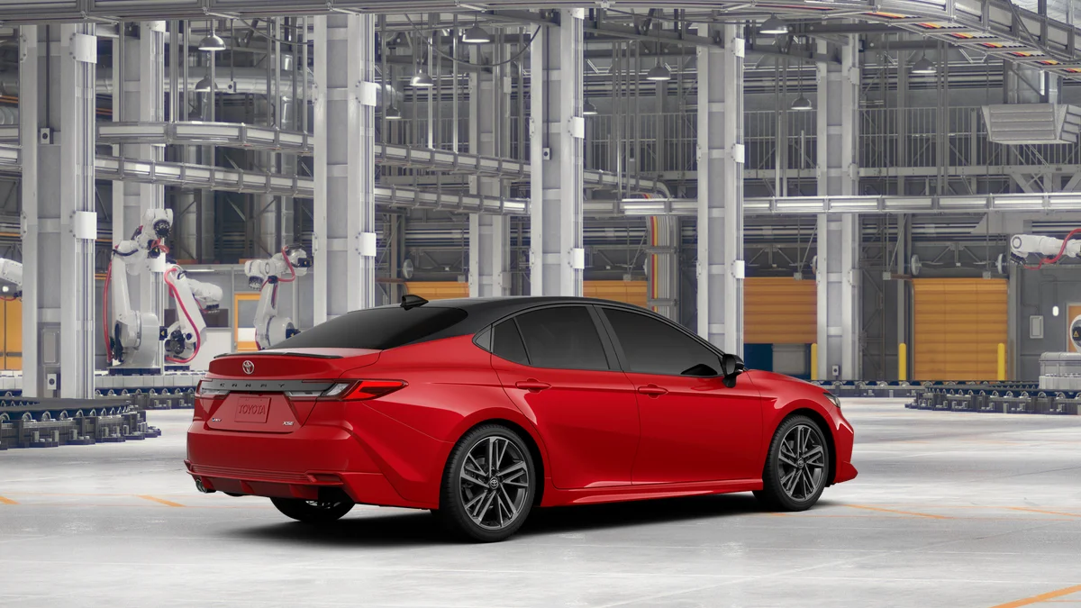 New 2026 Supersonic Red with Midnight Black Metallic roof Toyota XSE image 10